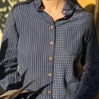 ROMA Indigo Kala Cotton Women's Shirt