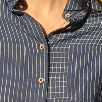 ROMA Indigo Kala Cotton Women's Shirt