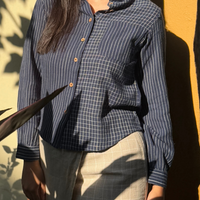 ROMA Indigo Kala Cotton Women's Shirt