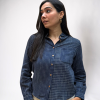 ROMA Indigo Kala Cotton Women's Shirt