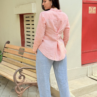 VERA Handloom Linen Blue Trousers