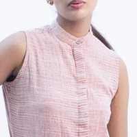 TARA Red White Kala Cotton Shirt