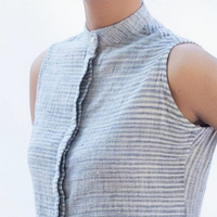 AIRA Blue White Bhujodi Kala Cotton Shirt