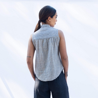 AIRA Blue White Bhujodi Kala Cotton Shirt