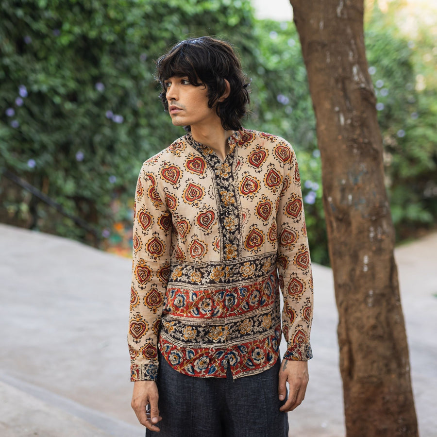 AYAAN Men's Kalamkari Shirt