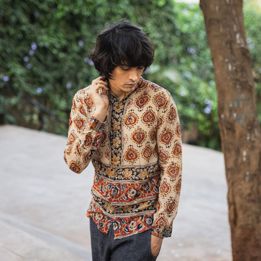 AYAAN Men's Kalamkari Shirt