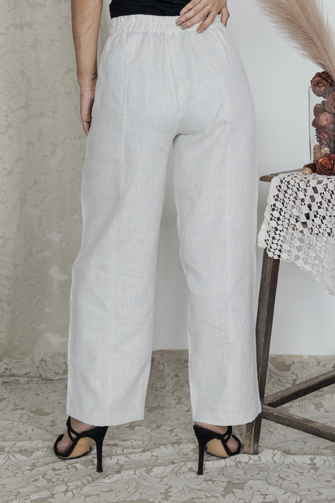 DITI Beige Linen Trousers