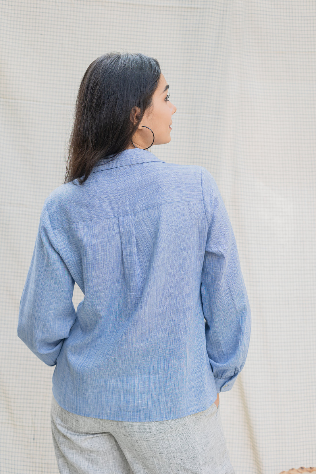 ISADORA Blue Cotton Shirt