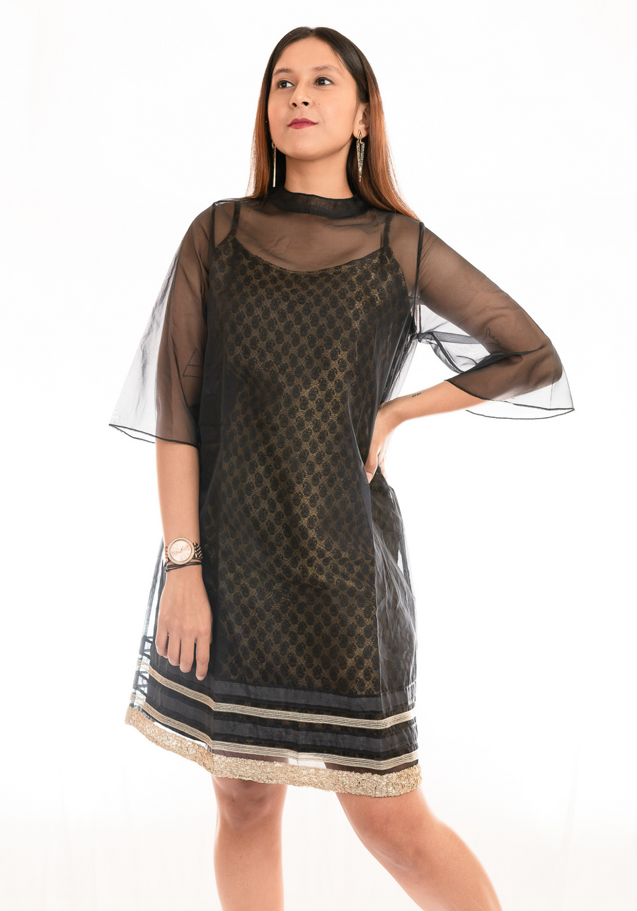 ANOMA Black Benarasi Dress