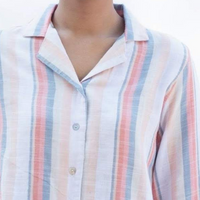 BANI White Candy Stripe Cotton Shirt