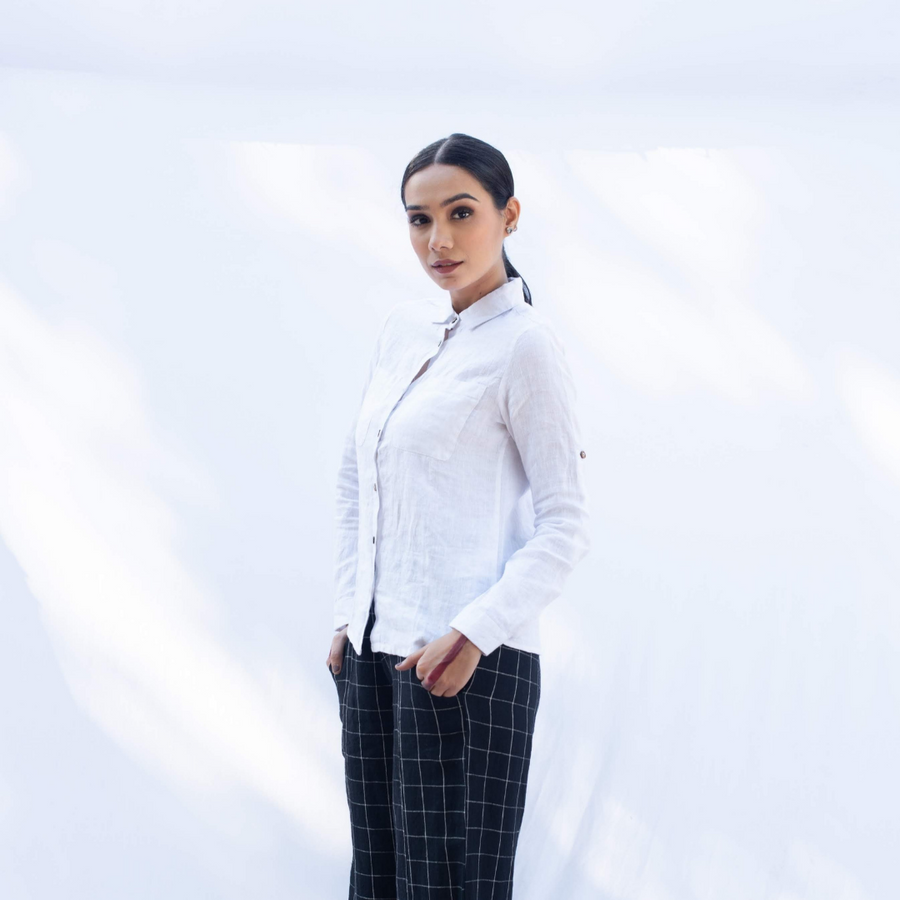 ANTARA White Linen Shirt