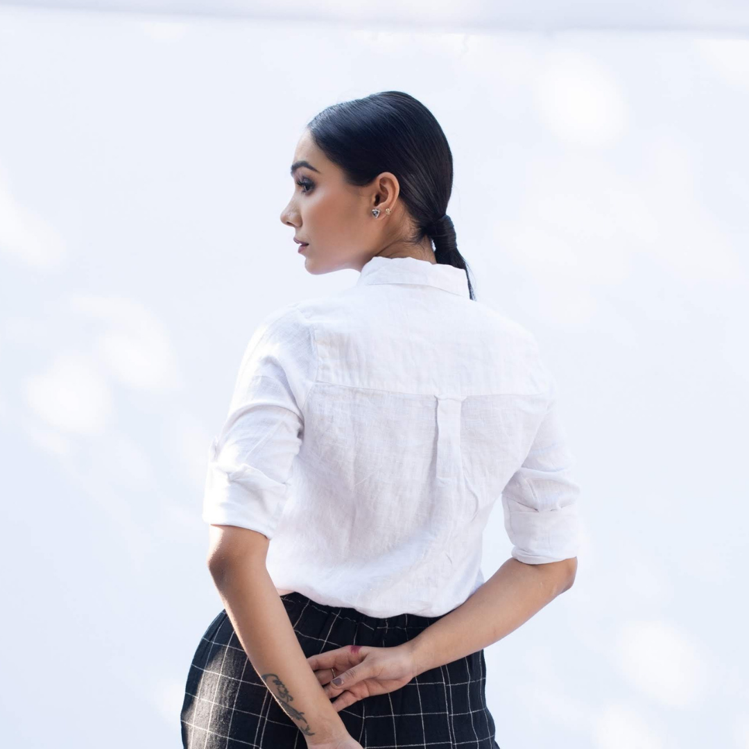 ANTARA White Linen Shirt