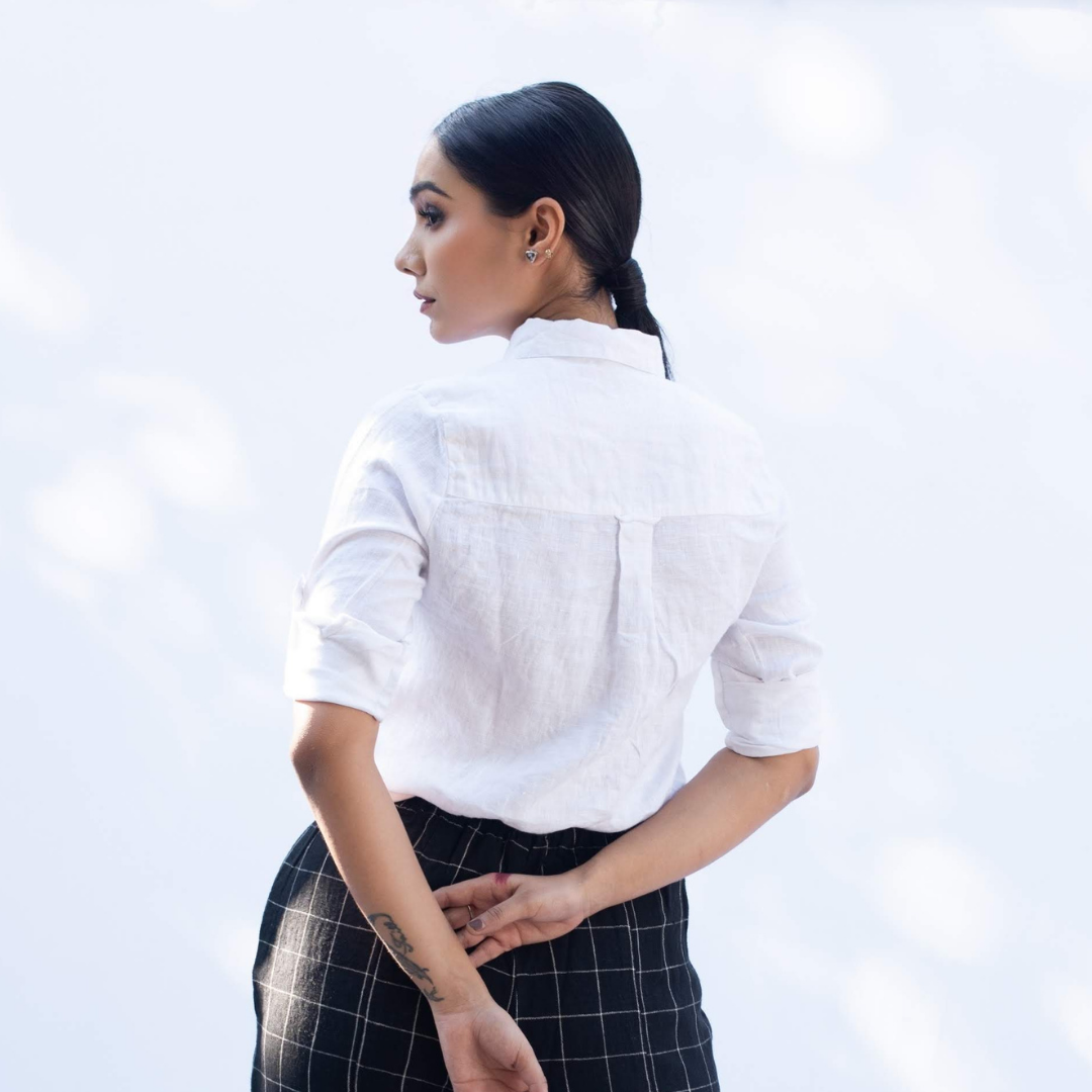 ANTARA White Linen Shirt