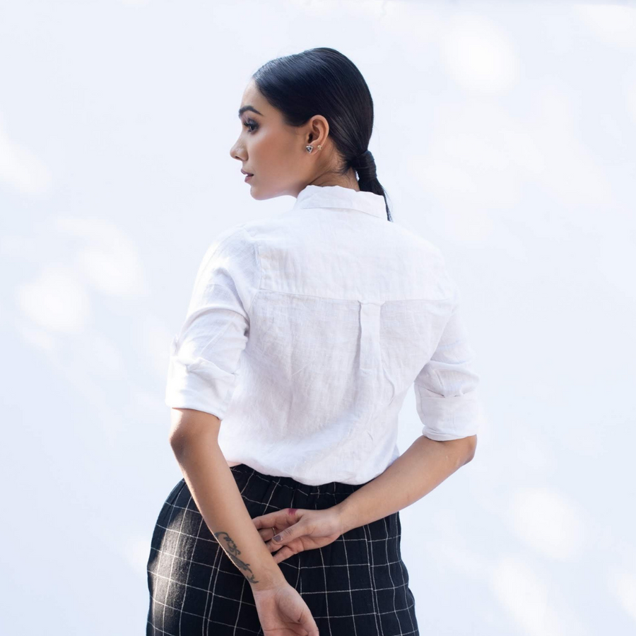 ANTARA White Linen Shirt