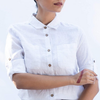 ANTARA White Linen Shirt