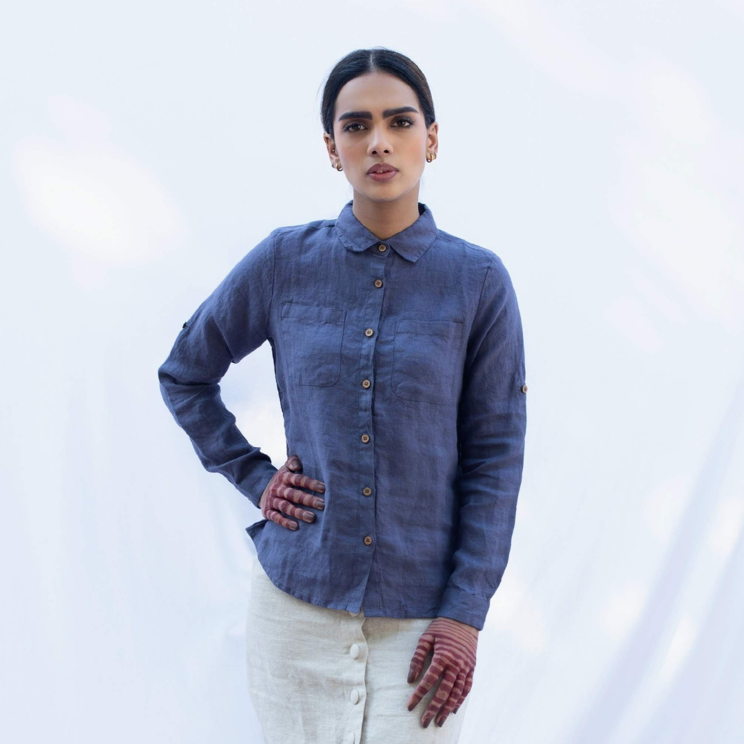 NITYA Mauve Linen Shirt