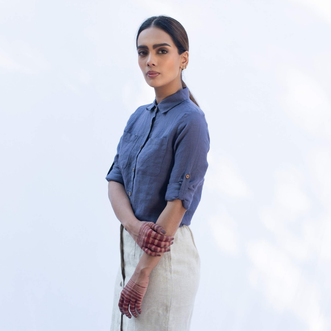 NITYA Mauve Linen Shirt