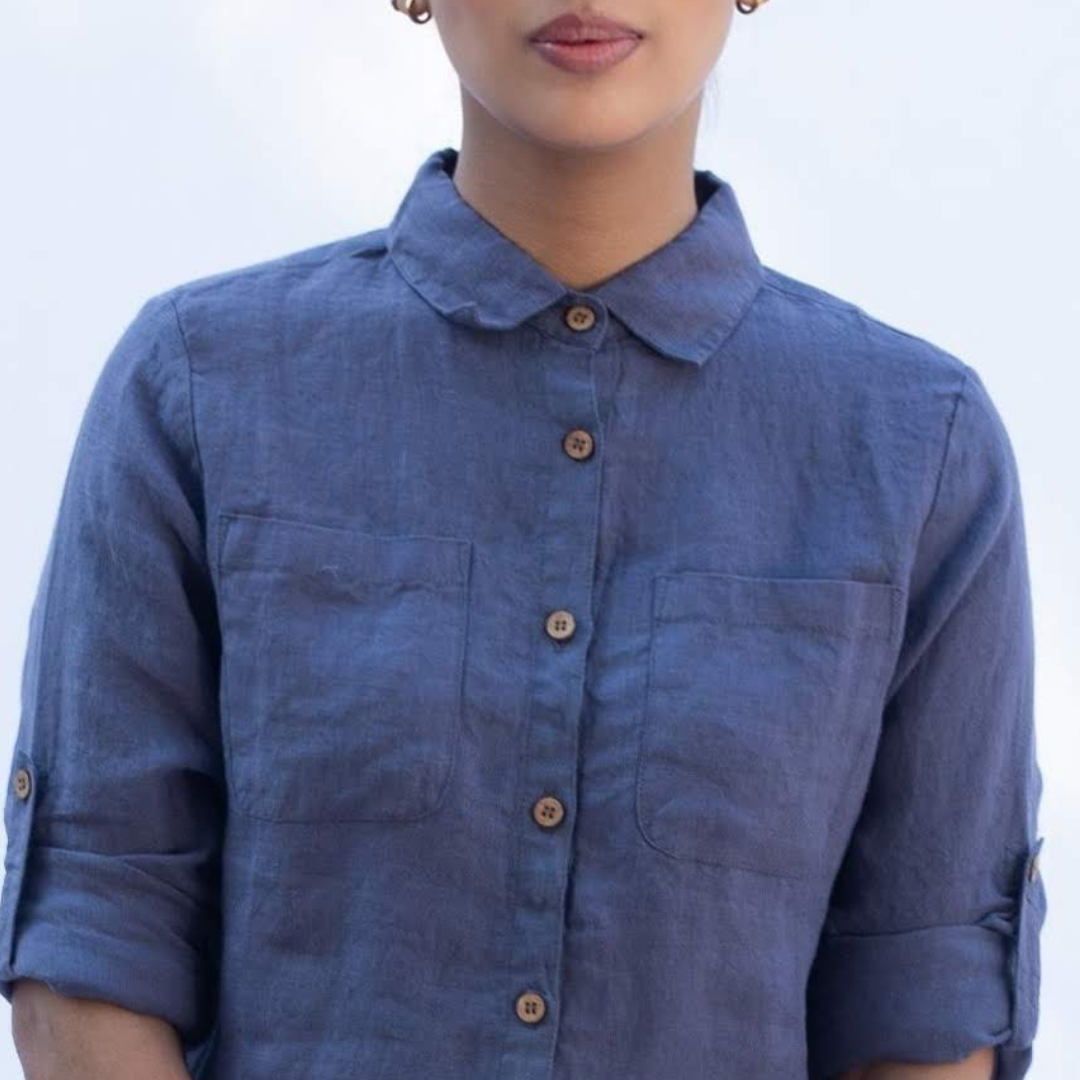 NITYA Mauve Linen Shirt