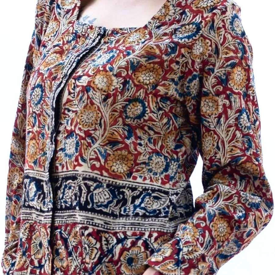AARINI Red Kalamkari Shirt
