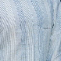 NEPHELE Blue White Stripe Cotton Shirt