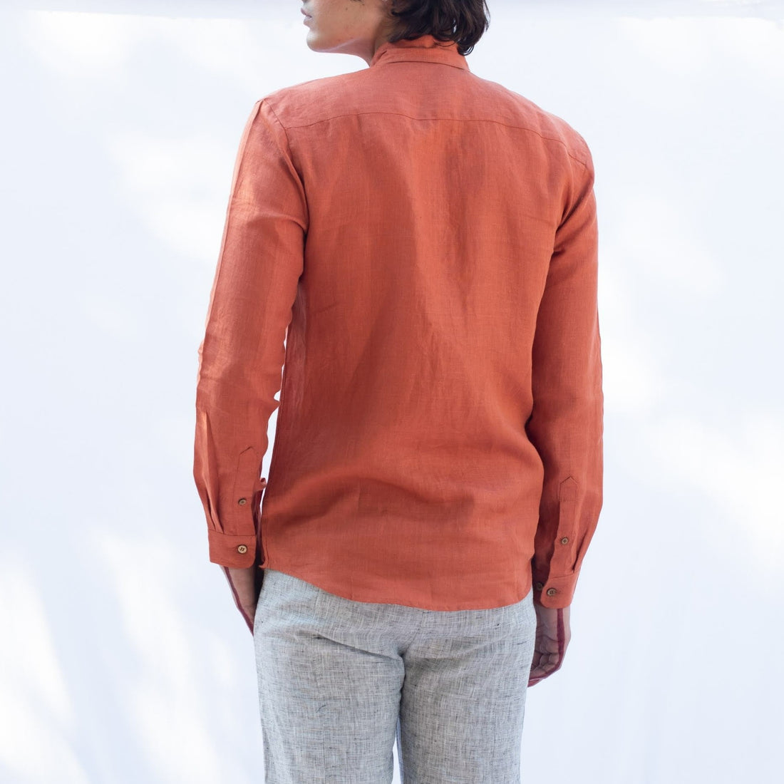 AVIR Rust Linen Shirt