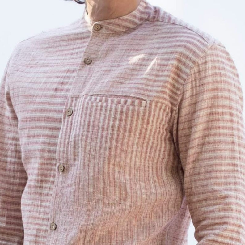 AGASTYA Red White Kala Cotton Bhujodi Shirt