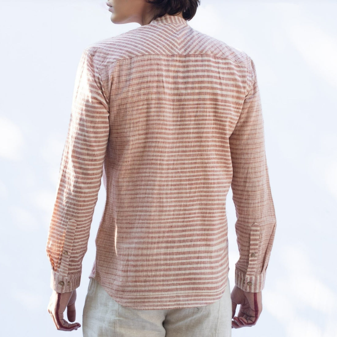 AGASTYA Red White Kala Cotton Bhujodi Shirt