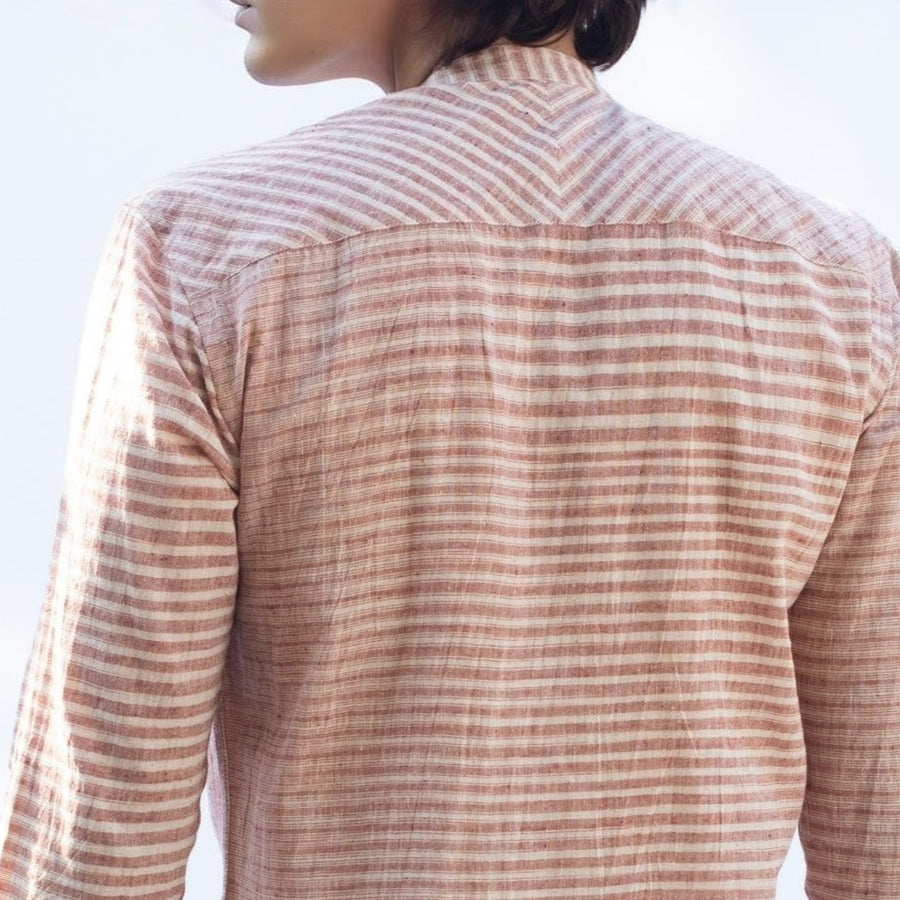 AGASTYA Red White Kala Cotton Bhujodi Shirt