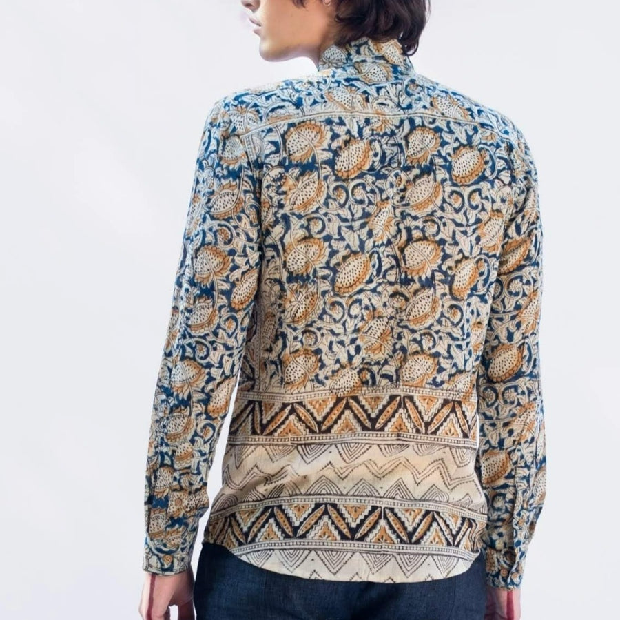 ANEK Blue Kalamkari Shirt