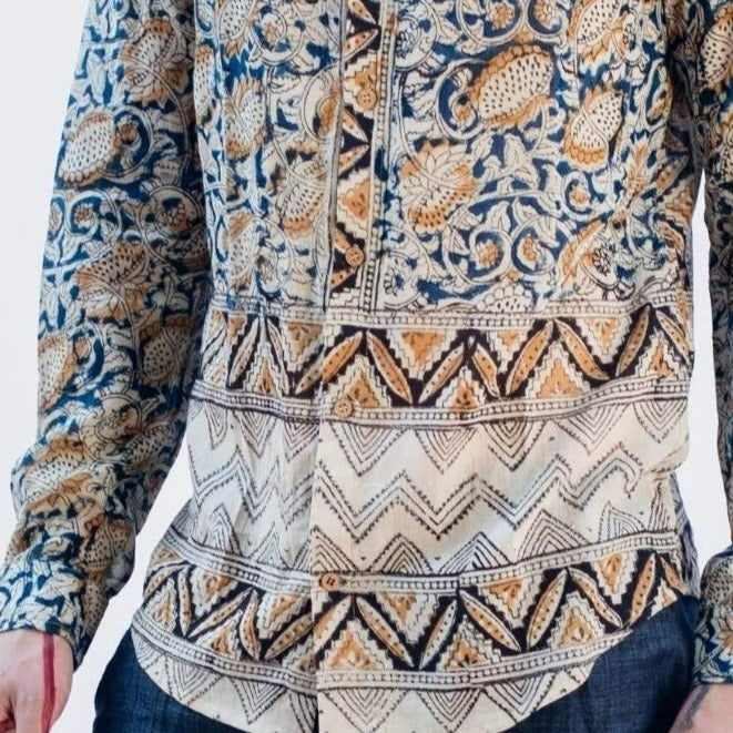 ANEK Blue Kalamkari Shirt